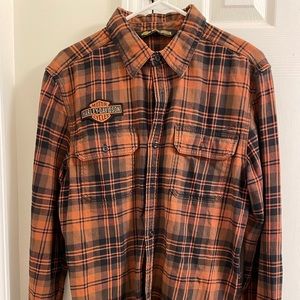 Mens Medium Harley Davidson Flannel